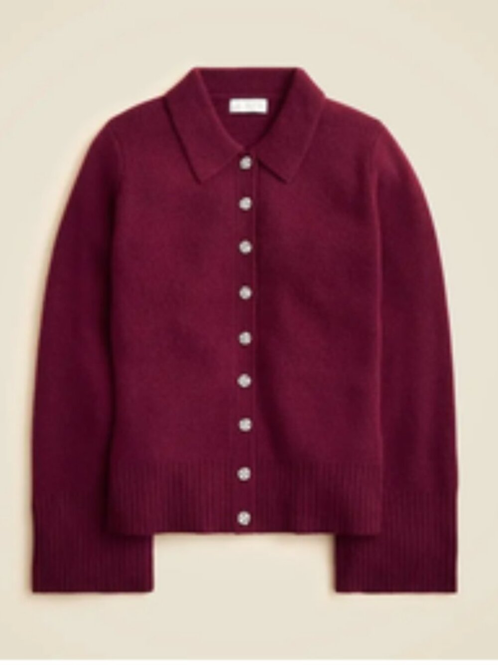 NWT J.Crew Women's Milano-stitch cinched-waist cardigan with embellished buttons
